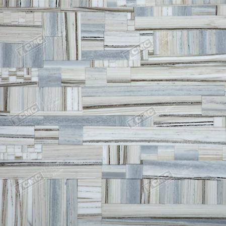 Classic Marble Company -  Zebrino Blue L Strip Natural Stone